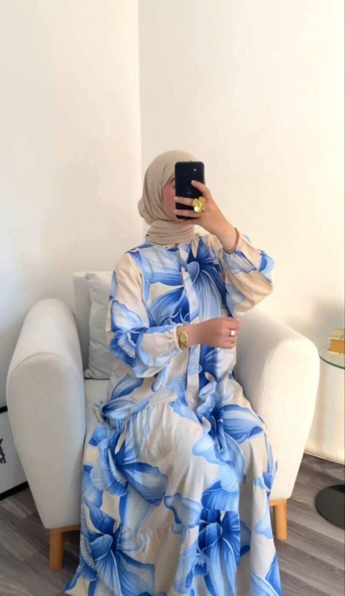 ⁦ROBE  FLEURY EN LIN⁩ - الصورة ⁦3⁩